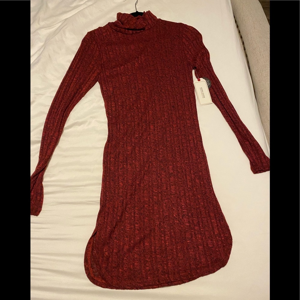 Burgundy long sleeve dress